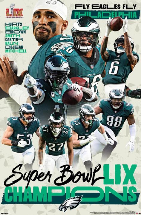 Philadelphia Eagles Super Bowl Champions Poster - Shop all Philadelphia Eagles Philadelphia Eagles Super Bowl Champions Poster - Shop all Philadelphia Eagles
